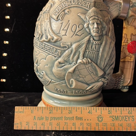 Avon-1992 -Vintage Christopher ColumbusNew World Stein Made in Brazil #161184 - Picture 3 of 10